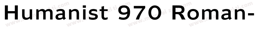 Humanist 970 Roman字体转换